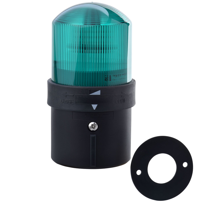 Schneider Signaling Harmony XVC_ Complete beacon, Harmony XVB Universal, Ø 70 mm tower light, flashing, green, IP65, 230 V_ [XVBL1M3]