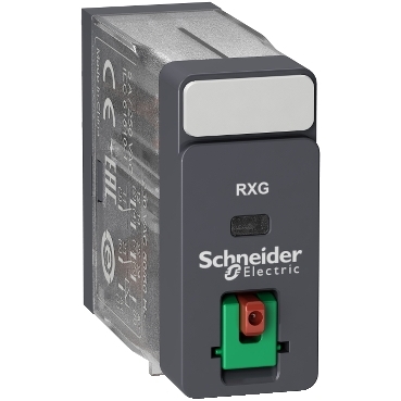 Schneider Signaling Zelio Relay_ interface plug-in relay - Zelio RXG - 2 C/O standard - 120V AC - 5A - with LTB_ [RXG21F7]