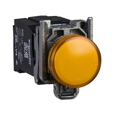 Schneider Signaling Harmony XB4_ orange complete pilot light Ø22 plain lens with integral LED 400V_ [XB4BV5B5]