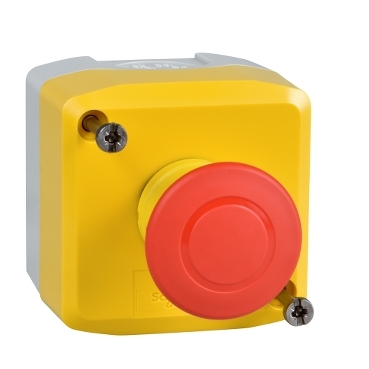 Schneider Signaling Harmony XALD, XALK_ yellow station - 1 red mushroom head pushbutton Ø40 push-pull 1NC_ [XALK198]