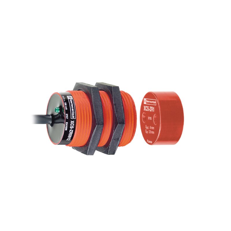 Schneider Signaling Preventa XCS_ Coded magnetic switch, Telemecanique Safety switches XCS, XCSDMR, 1 NC + 1 NO, staggered, 2 m_ [XCSDMR5912]
