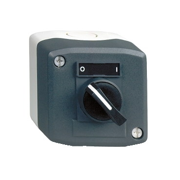 Schneider Signaling Harmony XALD, XALK_ Harmony XALD, XALK, Control station, plastic, dark grey lid, 1 selector switch, standard handle Ø22, 1 NO_ [XALD134]