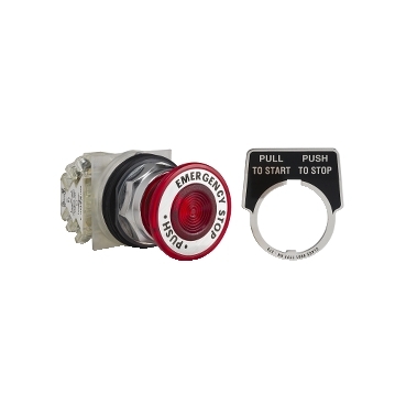 Schneider Signaling Harmony 9001K_ PUSH BUTTON 600VAC 10A 30MM T-K_ [9001KR9R05H13]