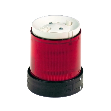 Schneider Signaling Harmony XVB_ Harmony XVB, Illuminated unit for modular tower lights, plastic, red, Ø70, steady, integral LED, 120 V AC_ [XVBC2G4]