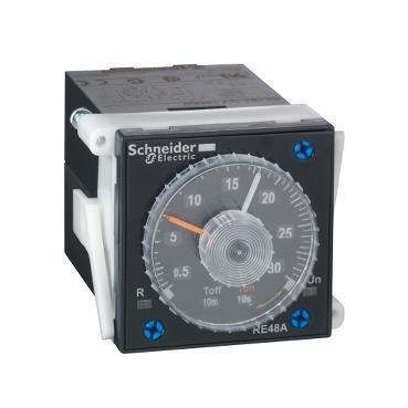 Schneider Signaling Zelio Time_ time delay relay 2 functions - 0.02 s..300 h - 24..240 V AC - 2 OC_ [RE48AMH13MW]