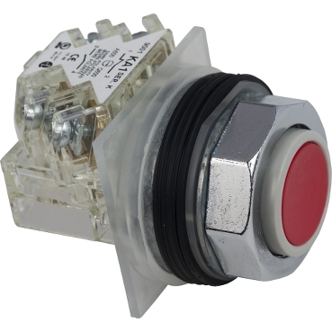 Schneider Signaling Harmony 9001K_ PUSH BUTTON 600VAC 10A 30MM T-K_ [9001KR3RH13]