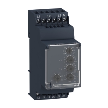 Schneider Signaling Zelio Control_ Harmony, Modular 3-phase voltage control relay, 5 A, 2 CO, 120…277 V AC_ [RM35UB3N30]