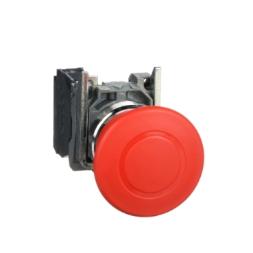 Schneider Signaling Harmony XB4_ Red Ø40 Emergency stop, switching off Ø22 latching push pull 1NC_ [XB4BT842]