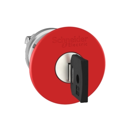 Schneider Signaling Harmony XB4_ red Ø40 Emergency stop, switching off head Ø22 trigger and latching key release_ [ZB4BS944]
