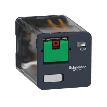 Schneider Signaling Zelio Relay_ universal plug-in relay - Zelio RUM - 2 C/O - 24 V AC - 10 A_ [RUMC21B7]