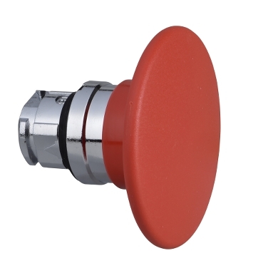 Schneider Signaling Harmony XB4_ red Ø60 mushroom pushbutton head Ø22 spring return_ [ZB4BR4]