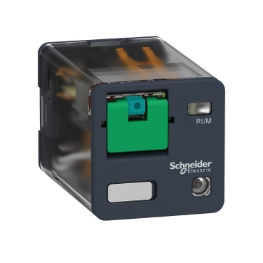 Schneider Signaling Zelio Relay_ universal plug-in relay - Zelio RUM - 3 C/O - 24 V DC - 10 A - with LED_ [RUMC32BD]