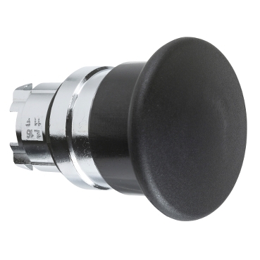 Schneider Signaling Harmony XB4_ black Ø40 mushroom pushbutton head Ø22 spring return_ [ZB4BC2]