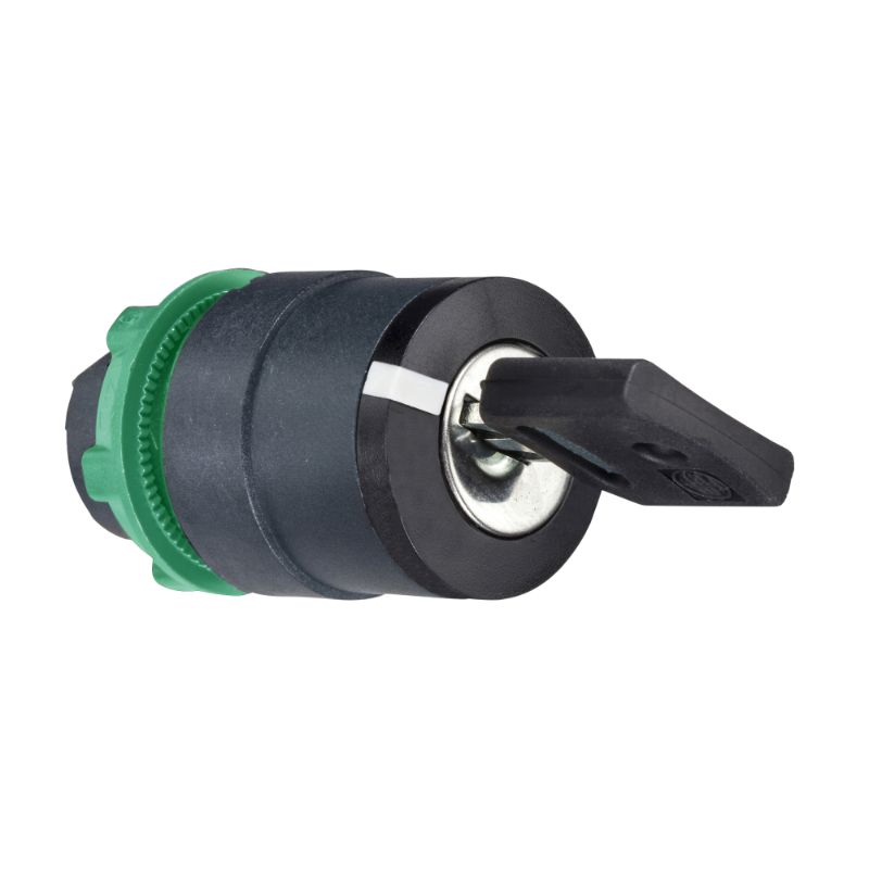 Schneider Signaling Harmony XB5_ Head for key selector switch, Harmony XB5, Ø22 mm 3 position spring return Dom 8D1_ [ZB5AG7D]
