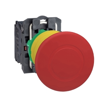 Schneider Signaling Harmony XB5_ red Ø40 Emergency stop, switching off Ø22 latching push-pull 1NC_ [XB5AT842]