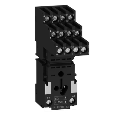 Schneider Signaling Zelio Relay_ Harmony, Socket, for RXM2/RXM4 relays, screw connectors, separate contact_ [RXZE2S114M]