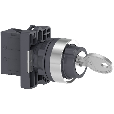 Schneider Signaling Harmony Easy XA2E_ key selector switch - Ø22 - 2 positions - stay put - 1NO_ [XA2EG21]