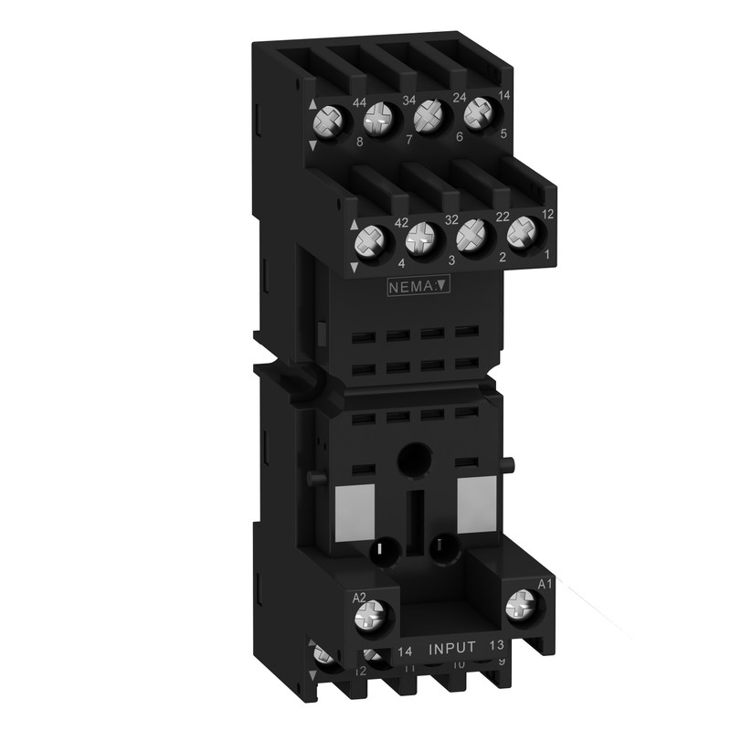 Schneider Signaling Zelio Relay_ Harmony, Socket, for RXM2/RXM4 relays, screw connectors, mixed contact_ [RXZE2M114M]
