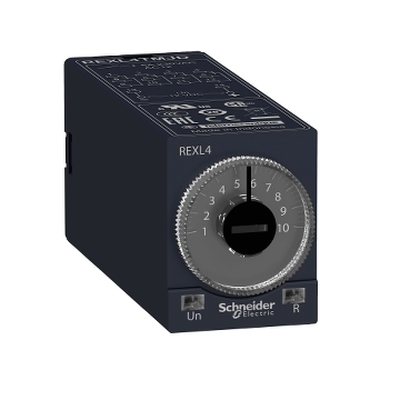 Schneider Signaling Zelio Time_ on-delay timing relay - 0.1 s..100 h - 24 V DC - 4 OC_ [REXL4TMBD]