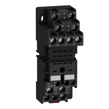 Schneider Signaling Zelio Relay_ Harmony, Socket, for RXM2/RXM4 relays, screw clamp terminals, mixed contact_ [RXZE2M114]