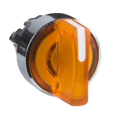 Schneider Signaling Harmony XB4_ orange illuminated selector switch head Ø22 2-position stay put_ [ZB4BK1253]