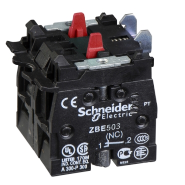 Schneider Signaling Harmony XB4_ double contact block's for head Ø22 2NO screw clamp terminal_ [ZBE503]