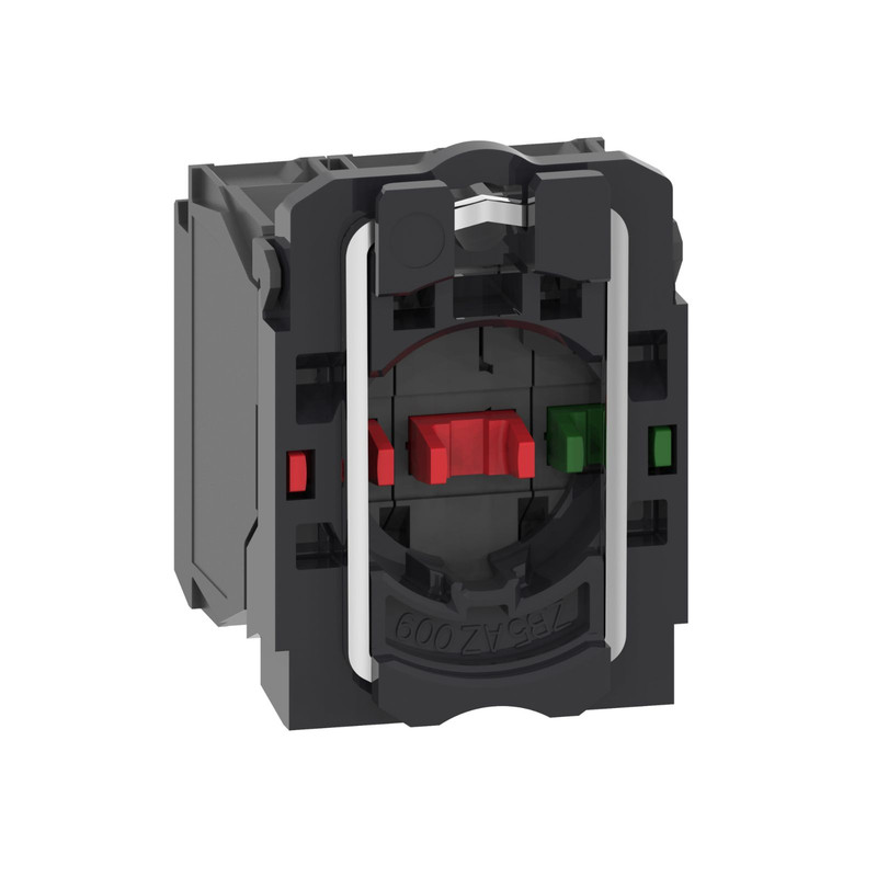 Schneider Signaling Harmony XB5_ Harmony XB5, Single contact block with body/fixing collar, plastic, screw clamp terminal, 1 NO + 2 NC_ [ZB5AZ141]