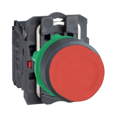 Schneider Signaling Harmony XB5_ Push button, plastic, projecting, red, Ø22, spring return, unmarked, 1 NC_ [XB5AL42]