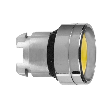 Schneider Signaling Harmony XB4_ yellow recessed pushbutton head Ø22 spring return unmarked_ [ZB4BA56]