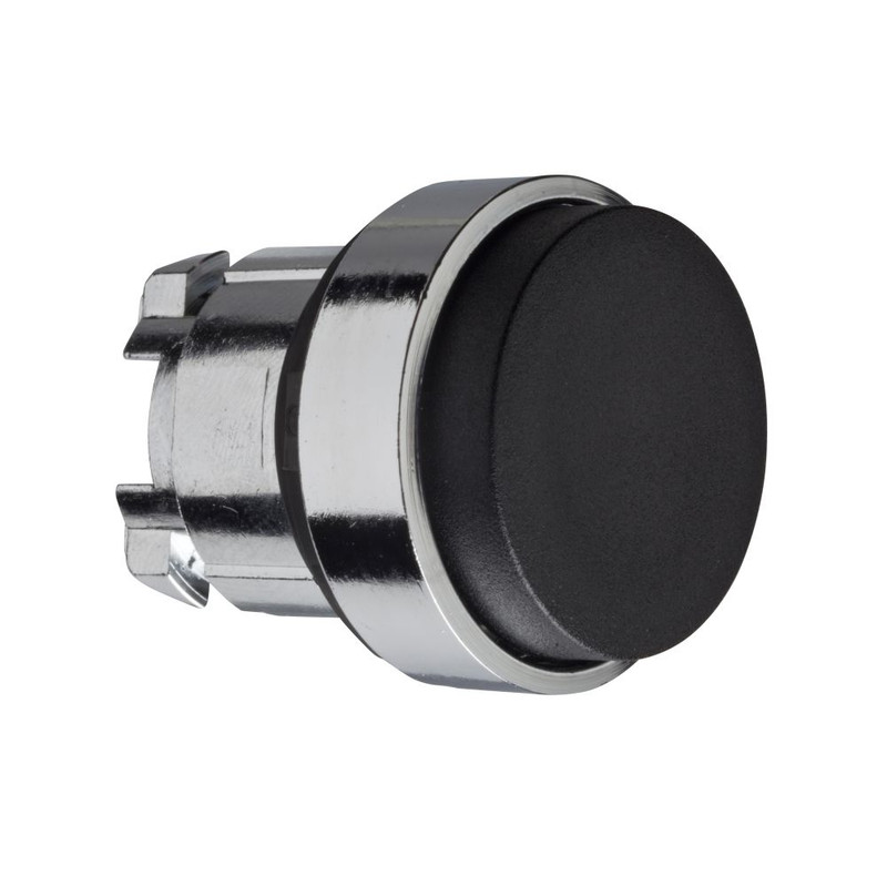 Schneider Signaling Harmony XB4_ Harmony XB4, Push button head, metal, projecting, black, Ø22, spring return, unmarked_ [ZB4BL2]