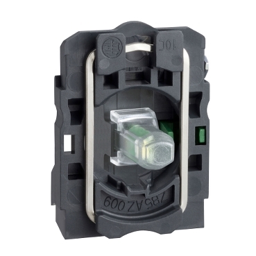 Schneider Signaling Harmony XB5_ green light block with body/fixing collar with integral LED 24V 1NO_ [ZB5AW0B31]