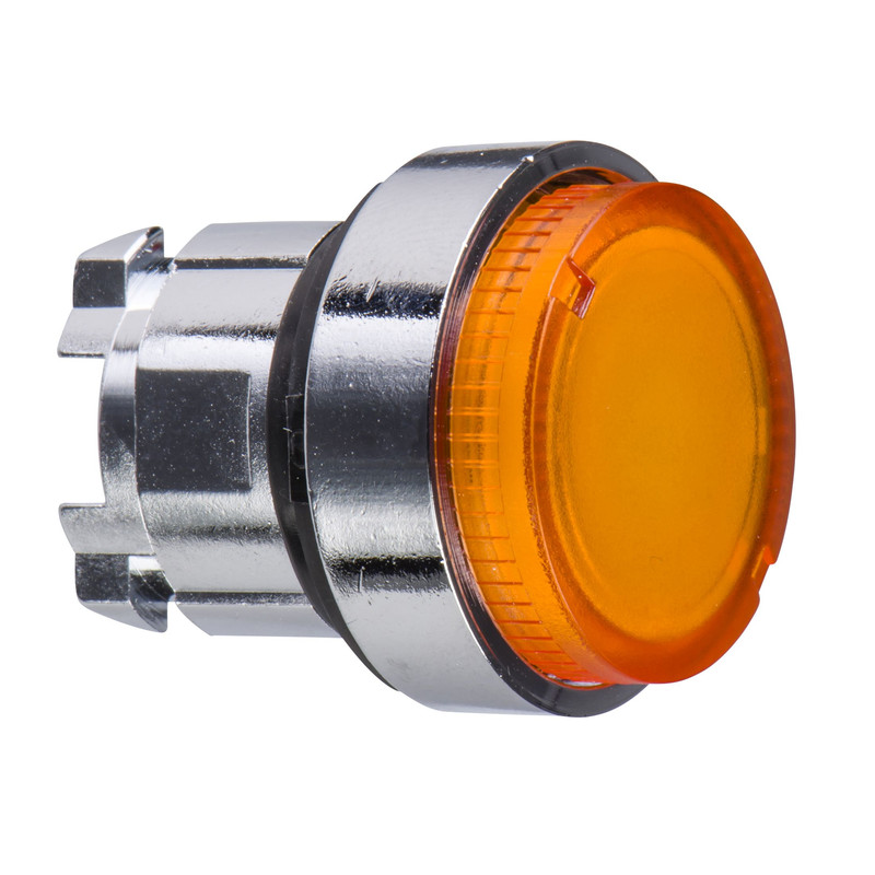 Schneider Signaling Harmony XB4_ orange projecting illuminated pushbutton head Ø22 spring return for integral LED_ [ZB4BW153]