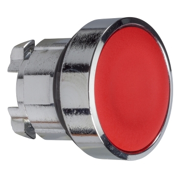 Schneider Signaling Harmony XB4_ red flush pushbutton head Ø22 push-push unmarked_ [ZB4BH04]