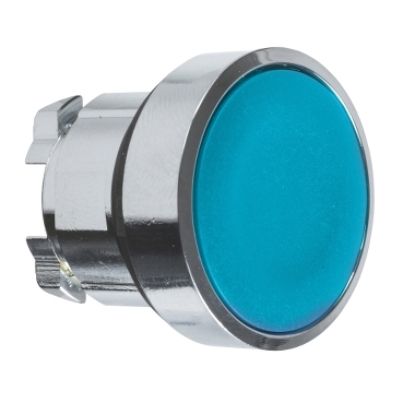 Schneider Signaling Harmony XB4_ blue flush pushbutton head Ø22 spring return unmarked_ [ZB4BA6]