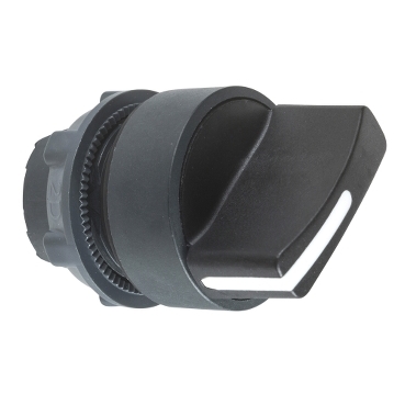 Schneider Signaling Harmony XB5_ Harmony XB5, Selector switch head, plastic, black, Ø22, 2 positions, spring return from right to left_ [ZB5AD4]
