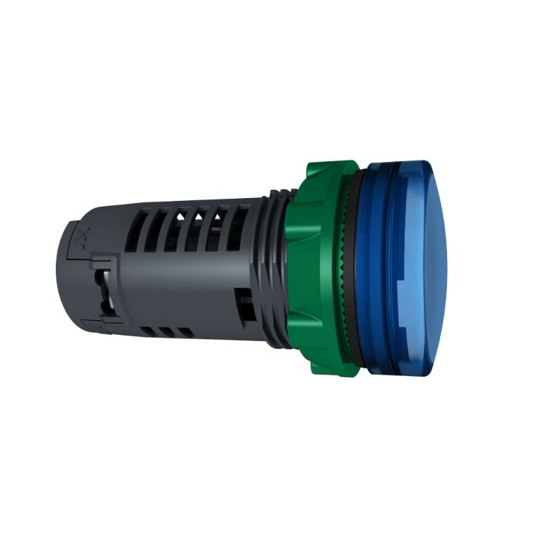 Schneider Signaling Harmony XB5_ blue Monolithic pilot light Ø22 plain lens with integral LED 230...240V_ [XB5EVM6]