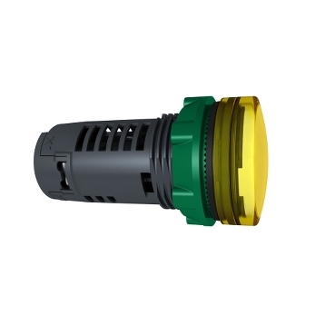 Schneider Signaling Harmony XB5_ yellow Monolithic pilot light Ø22 plain lens with integral LED 230...240V_ [XB5EVM8]