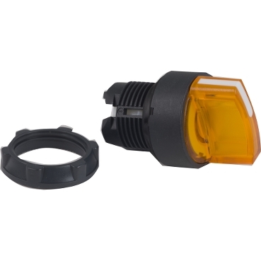 Schneider Signaling Harmony XB5_ orange illuminated selector switch head Ø22 2-position stay put_ [ZB5AK1253]