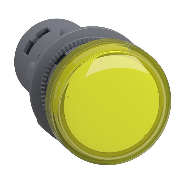 Schneider Signaling Harmony XA2E_ Pilot light, plastic, yellow, Ø 22 mm, with integral LED, 220…230V AC, Anti-interference_ [XA2EVM8LC]