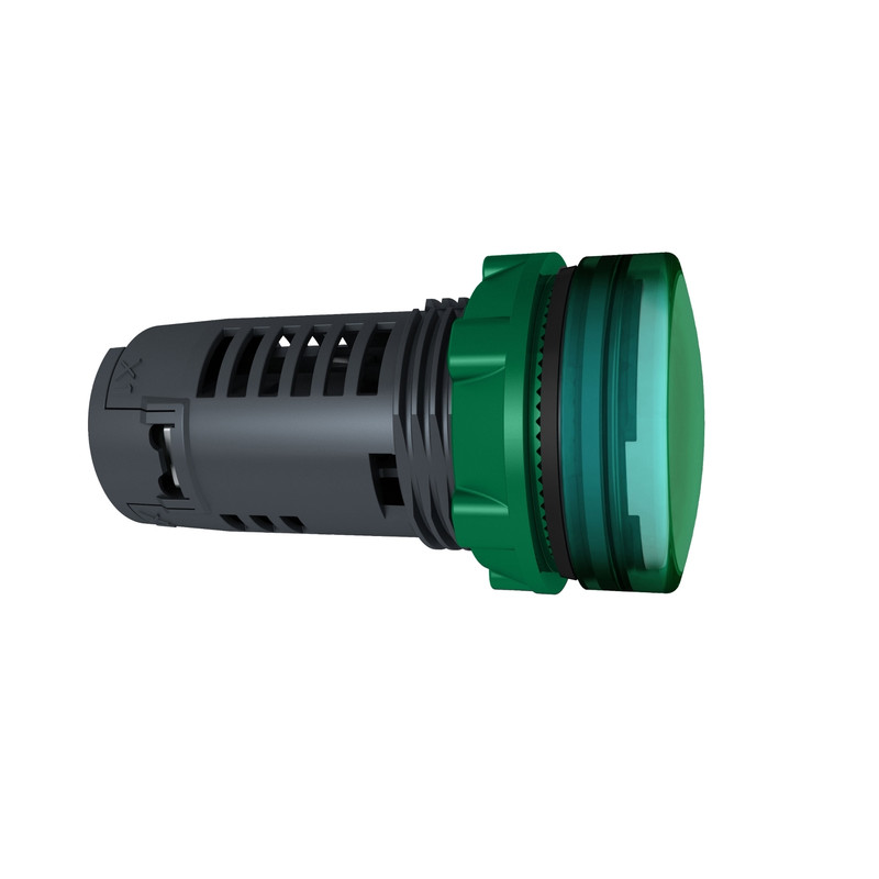Schneider Signaling Harmony XB5_ green Monolithic pilot light Ø22 plain lens with integral LED 24V_ [XB5EVB3]