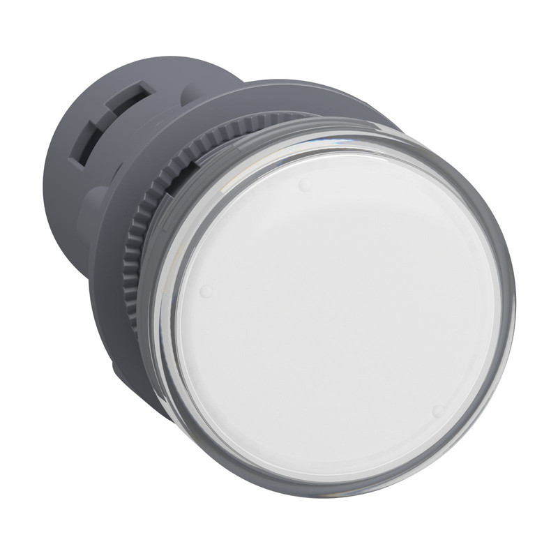 Schneider Signaling Harmony XAP, XB2 SL_ Easy Harmony XA2E, Monolithic pilot light, plastic, white, Ø22, integral LED, screw clamp terminals, 380…400 V AC, anti interference_ [XA2EVQ1LC]