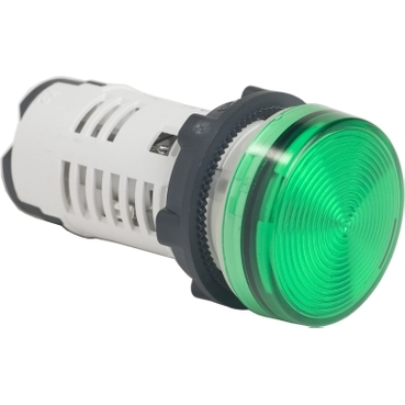 Schneider Signaling Harmony XB7_ Monolithic pilot light, plastic, green, Ø22, integral LED, 110...120 V AC_ [XB7EV03GP]