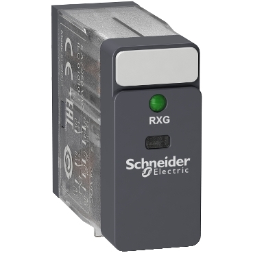 Schneider Signaling Zelio Relay_ interface plug-in relay - Zelio RXG - 2 C/O standard - 24 V DC - 5 A - with LED_ [RXG23BD]