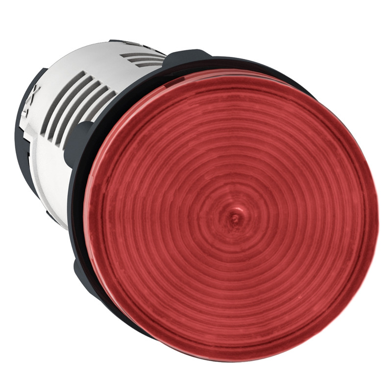 Schneider Signaling Harmony XB7_ Monolithic pilot light, plastic, red, Ø22, integral LED, 230…240 V AC_ [XB7EV04MP]