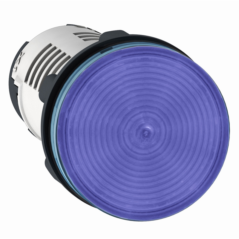 Schneider Signaling Harmony XB7_ Monolithic pilot light, plastic, blue, Ø22, integral LED, 230…240 V AC_ [XB7EV06MP]