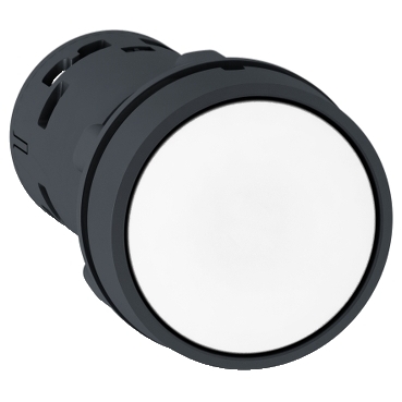 Schneider Signaling Harmony XB7_ Harmony XB7, Monolithic push button, plastic, white, Ø22, spring return, unmarked, 1 NO_ [XB7NA11]