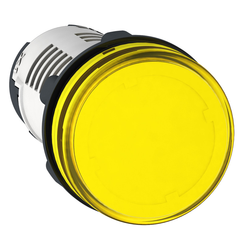 Schneider Signaling Harmony XB7_ Monolithic pilot light, plastic, yellow, Ø22, integral LED, 230…240 V AC_ [XB7EV05MP]