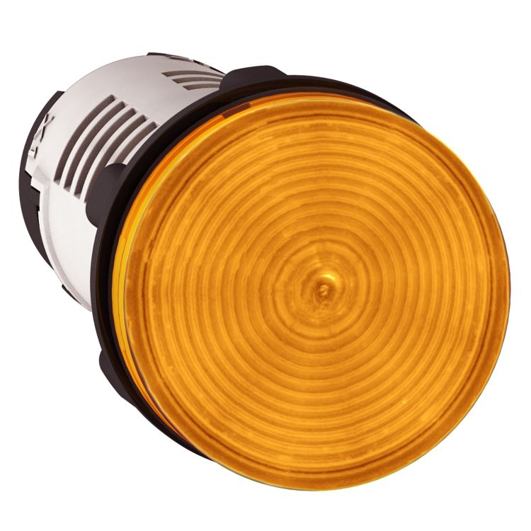 Schneider Signaling Harmony XB7_ Monolithic pilot light, plastic, orange, Ø22, integral LED, 230…240 V AC_ [XB7EV08MP]