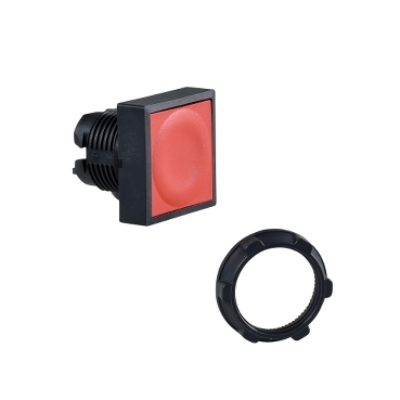 Schneider Signaling Harmony XB5_ red square flush pushbutton head Ø22 spring return unmarked_ [ZB5CA4]