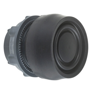 Schneider Signaling Harmony XB5_ black flush pushbutton head Ø22 spring return unmarked_ [ZB5AP2S]